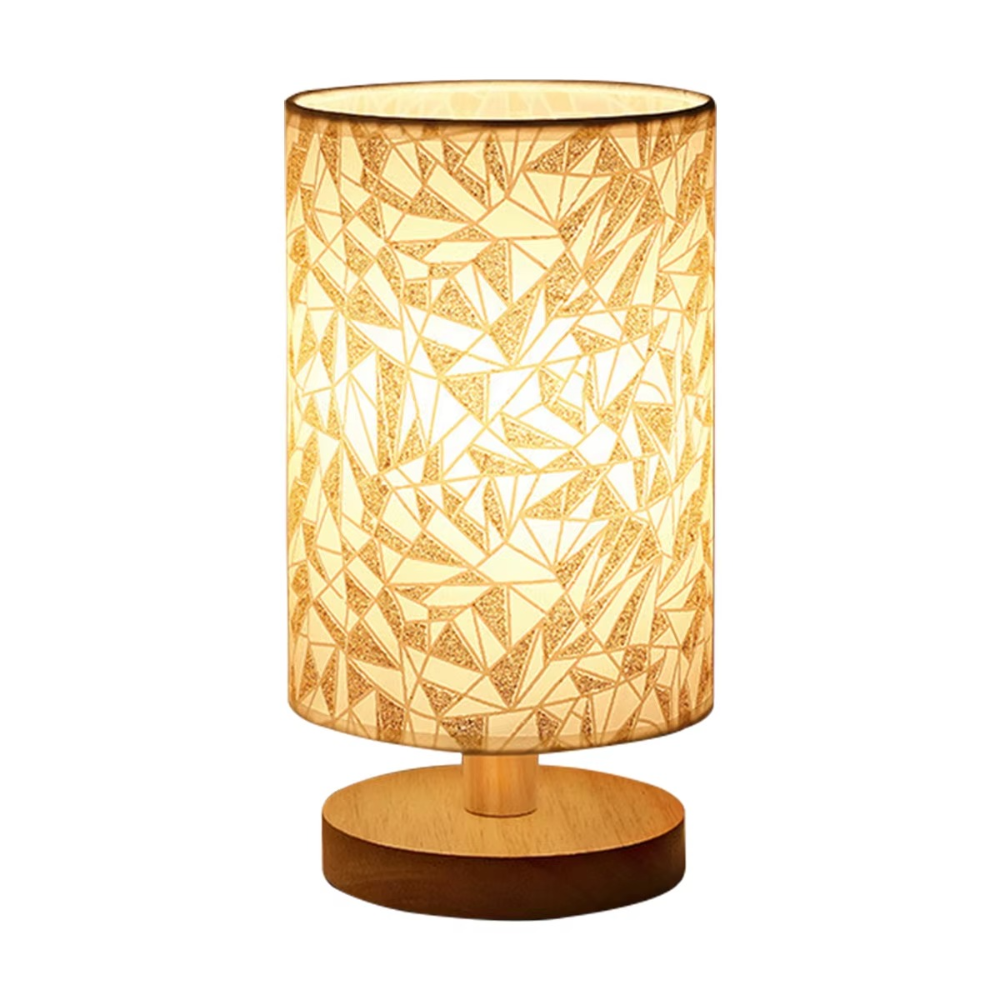 Holz Nachtlicht Tischlampe – 4 Varianten | Warmweiß Nachttischlampe aus Massivholz für Schlafzimmer & Wohnzimmer