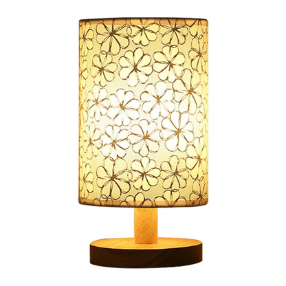 Holz Nachtlicht Tischlampe – 4 Varianten | Warmweiß Nachttischlampe aus Massivholz für Schlafzimmer & Wohnzimmer