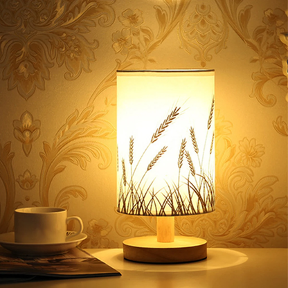 Holz Nachtlicht Tischlampe – 4 Varianten | Warmweiß Nachttischlampe aus Massivholz für Schlafzimmer & Wohnzimmer