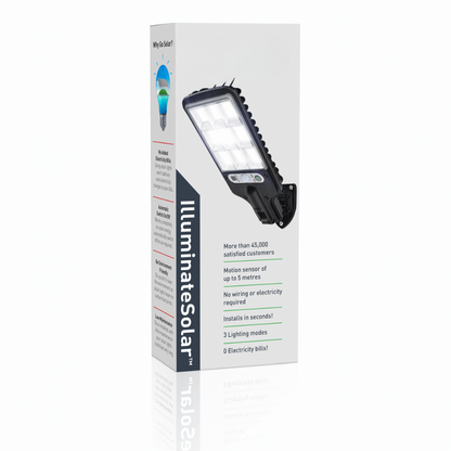 Solar LED Außenlampe mit Bewegungsmelder – Solarstrahler IP65, Außenwandleuchte mit Fernbedienung, Gartenbeleuchtung für Terrasse, Einfahrt & Hof