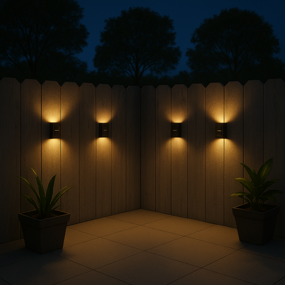 Solar LED Außen-Wandleuchte – Wetterfeste Gartenlampe mit warmweißem Licht