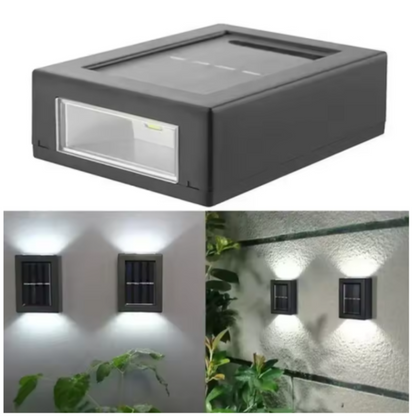 Solar LED Außen-Wandleuchte – Wetterfeste Gartenlampe mit warmweißem Licht