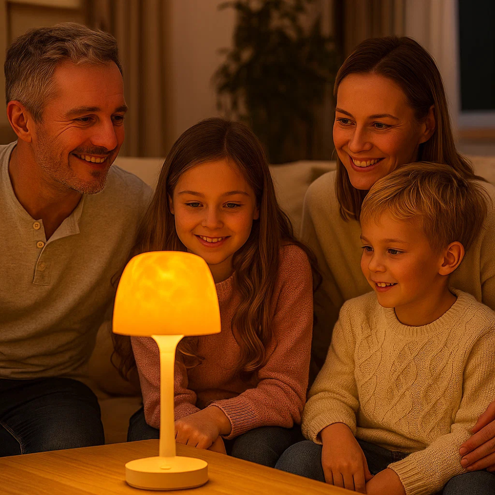 LED Tischlampe – Moderne Nachttischlampe mit Akku & USB, Ambient Lampe für Schlafzimmer & Wohnzimmer