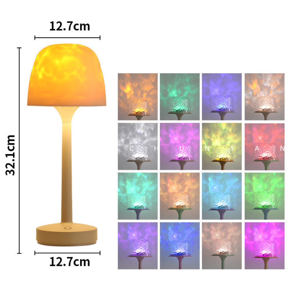 LED Tischlampe – Moderne Nachttischlampe mit Akku & USB, Ambient Lampe für Schlafzimmer & Wohnzimmer