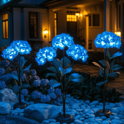 Solar Gartenleuchte LED Blumen – Wasserdichte Deko Solar Außenlampe für Garten & Terrasse – Warmweißes Licht – 4 Farben