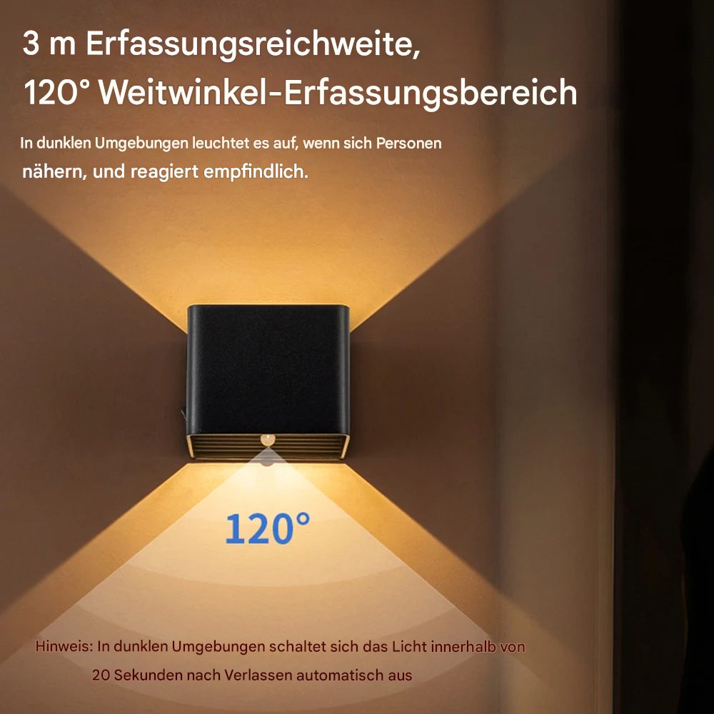 LED Wandleuchte Up & Down – Moderne Außen- & Innenwandleuchte, Warmweiß, Aluminium, Energiesparend