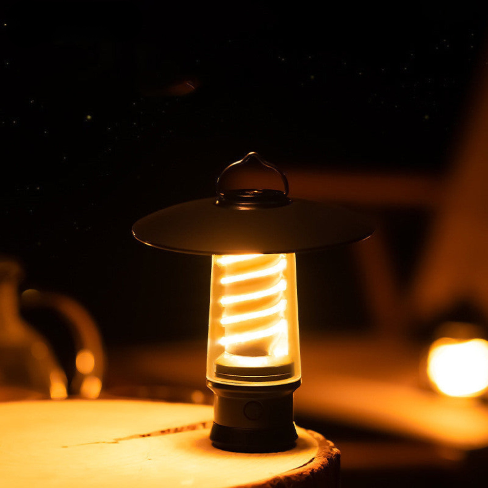 Vintage LED Tischlampe Warmweiß – USB aufladbar Stimmungslicht für Wohnzimmer, Outdoor & Deko