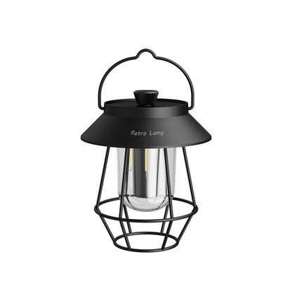 LED Retro Laterne – Tragbare Akku Tischlampe für Outdoor & Indoor | Warmweißes Licht – in Weiß & Schwarz erhältlich