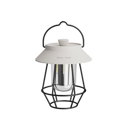 LED Retro Laterne – Tragbare Akku Tischlampe für Outdoor & Indoor | Warmweißes Licht – in Weiß & Schwarz erhältlich