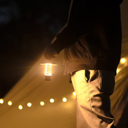 Vintage LED Tischlampe Warmweiß – USB aufladbar Stimmungslicht für Wohnzimmer, Outdoor & Deko