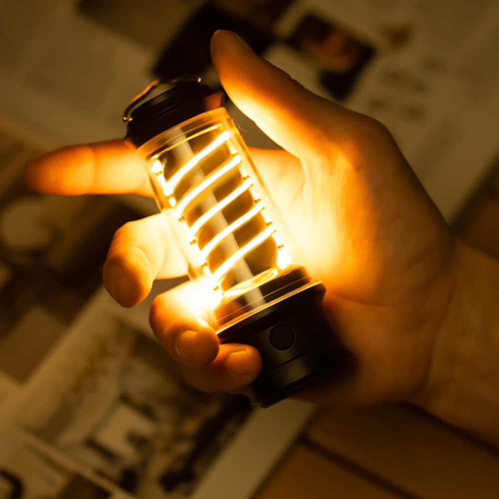 Vintage LED Tischlampe Warmweiß – USB aufladbar Stimmungslicht für Wohnzimmer, Outdoor & Deko