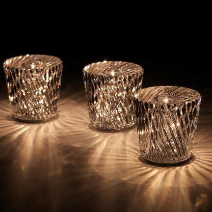 Kristall LED Tischlampe – Elegante kabellose Crystal Lampe als Stimmungslicht & Dekolicht für Wohnzimmer, Schlafzimmer & Zuhause