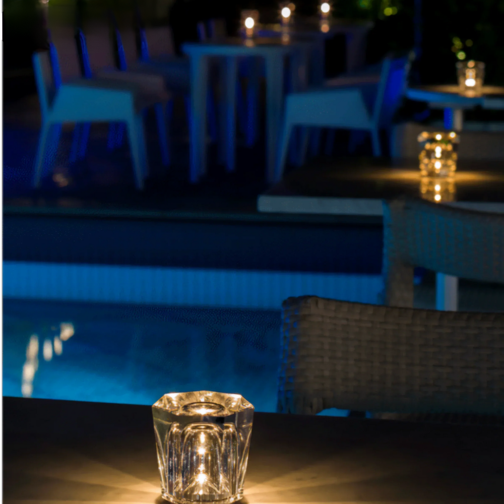 Kristall LED Tischlampe – Elegante kabellose Crystal Lampe als Stimmungslicht & Dekolicht für Wohnzimmer, Schlafzimmer & Zuhause
