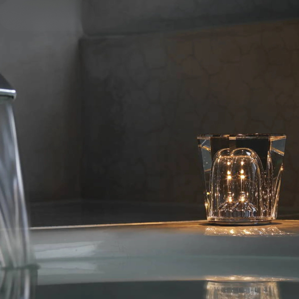 Kristall LED Tischlampe – Elegante kabellose Crystal Lampe als Stimmungslicht & Dekolicht für Wohnzimmer, Schlafzimmer & Zuhause