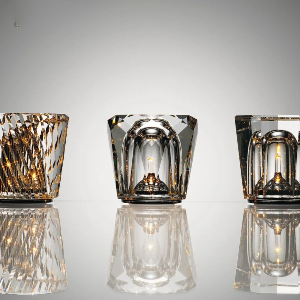 Kristall LED Tischlampe – Elegante kabellose Crystal Lampe als Stimmungslicht & Dekolicht für Wohnzimmer, Schlafzimmer & Zuhause