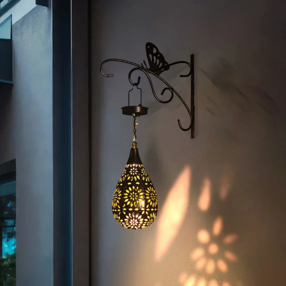 Solar Hängelampe Außen LED – Orientalische Solar Laterne warmweiß für Garten, Terrasse & Balkon – Wetterfest & Energiesparend