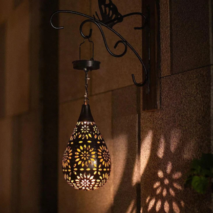 Solar Hängelampe Außen LED – Orientalische Solar Laterne warmweiß für Garten, Terrasse & Balkon – Wetterfest & Energiesparend