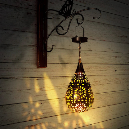 Solar Hängelampe Außen LED – Orientalische Solar Laterne warmweiß für Garten, Terrasse & Balkon – Wetterfest & Energiesparend