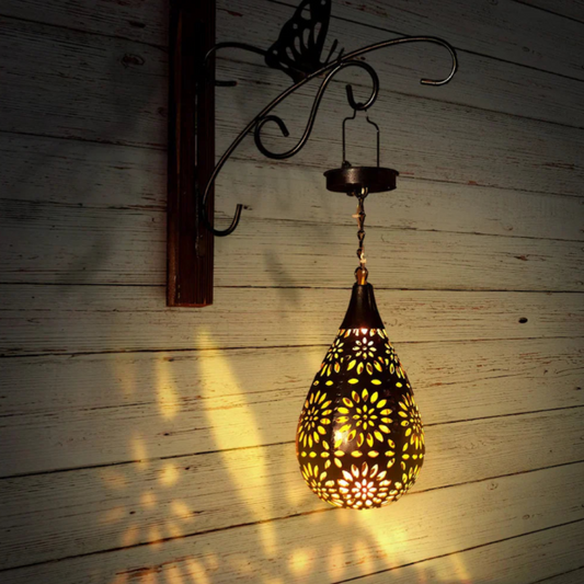 Solar Hängelampe Außen LED – Orientalische Solar Laterne warmweiß für Garten, Terrasse & Balkon – Wetterfest & Energiesparend