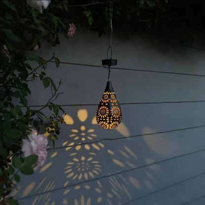 Solar Hängelampe Außen LED – Orientalische Solar Laterne warmweiß für Garten, Terrasse & Balkon – Wetterfest & Energiesparend