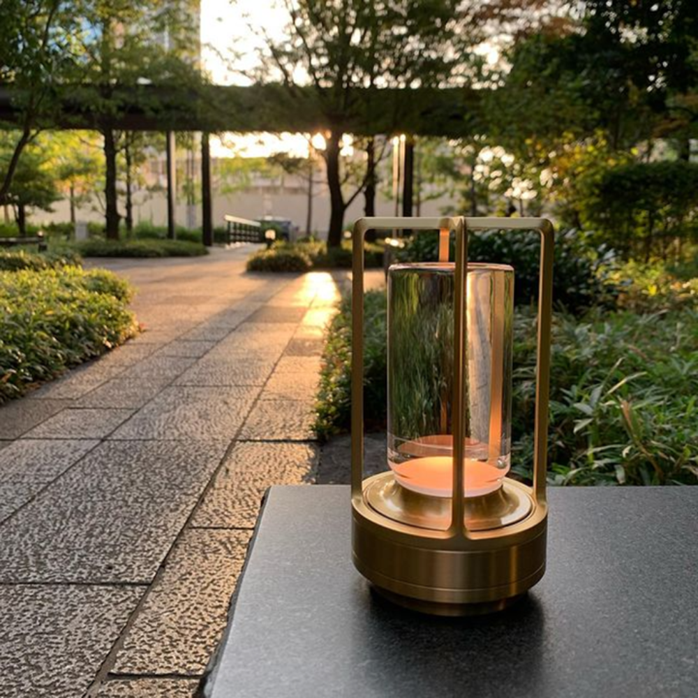 Kabellose dimmbare LED Tischlampe – Design Ambientelampe mit Akku und warmweißem Licht