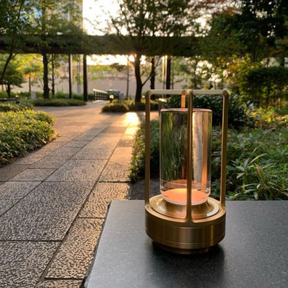 Kabellose dimmbare LED Tischlampe – Design Ambientelampe mit Akku und warmweißem Licht