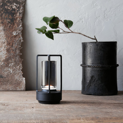 Kabellose dimmbare LED Tischlampe – Design Ambientelampe mit Akku und warmweißem Licht