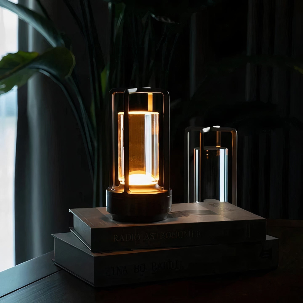 Kabellose dimmbare LED Tischlampe – Design Ambientelampe mit Akku und warmweißem Licht