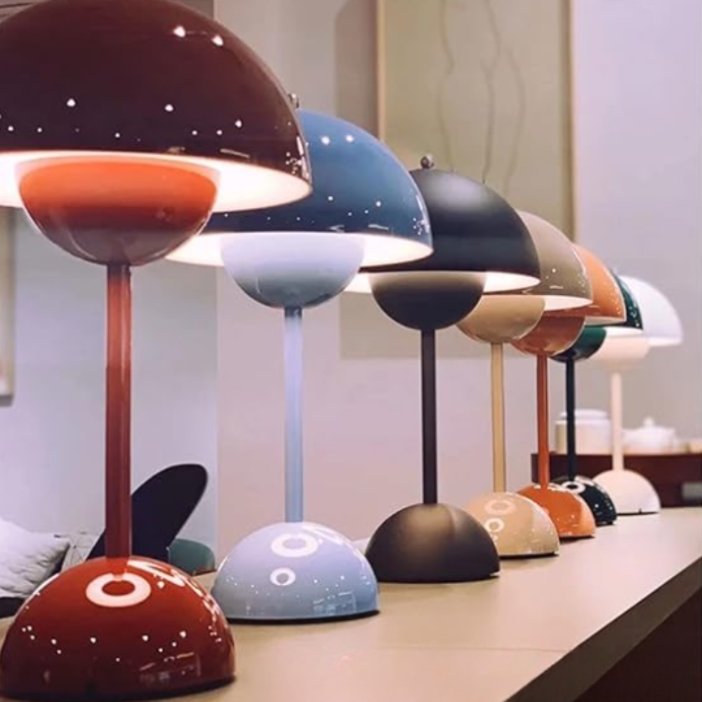 Retro Designer Tischlampe – LED Innenbeleuchtung für Wohnzimmer, Schlafzimmer & Büro | Skandinavische Deko Lampe