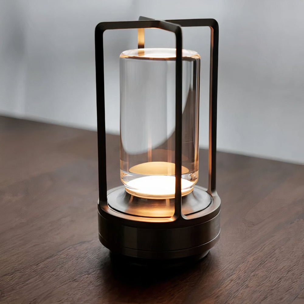 Kabellose dimmbare LED Tischlampe – Design Ambientelampe mit Akku und warmweißem Licht