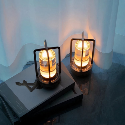 Kabellose dimmbare LED Tischlampe – Design Ambientelampe mit Akku und warmweißem Licht