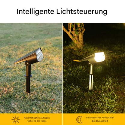 Solar LED Gartenstrahler – 150° verstellbar, wasserdicht Außenstrahler für Garten & Wegebeleuchtung