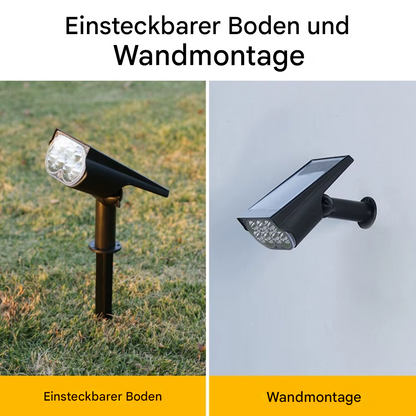 Solar LED Gartenstrahler – 150° verstellbar, wasserdicht Außenstrahler für Garten & Wegebeleuchtung