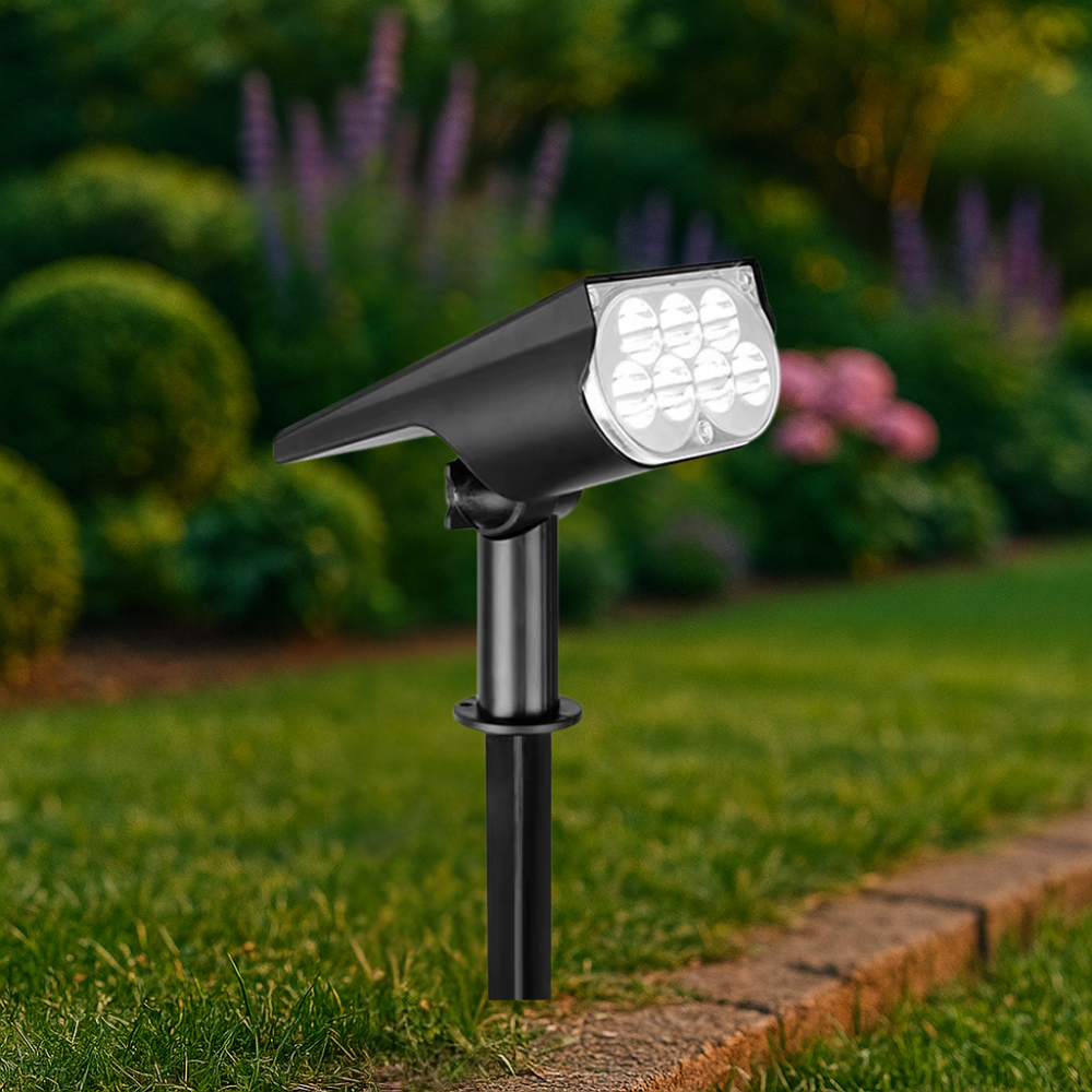 Solar LED Gartenstrahler – 150° verstellbar, wasserdicht Außenstrahler für Garten & Wegebeleuchtung