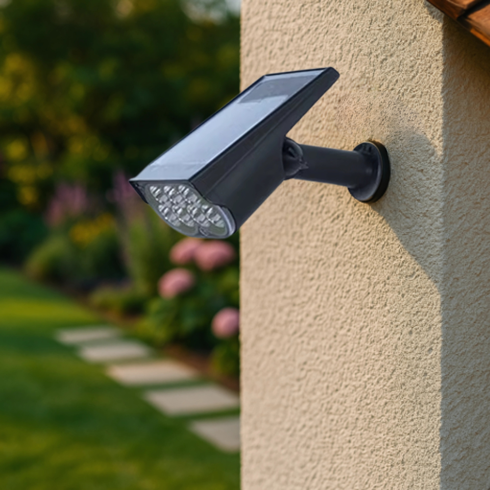 Solar LED Gartenstrahler – 150° verstellbar, wasserdicht Außenstrahler für Garten & Wegebeleuchtung
