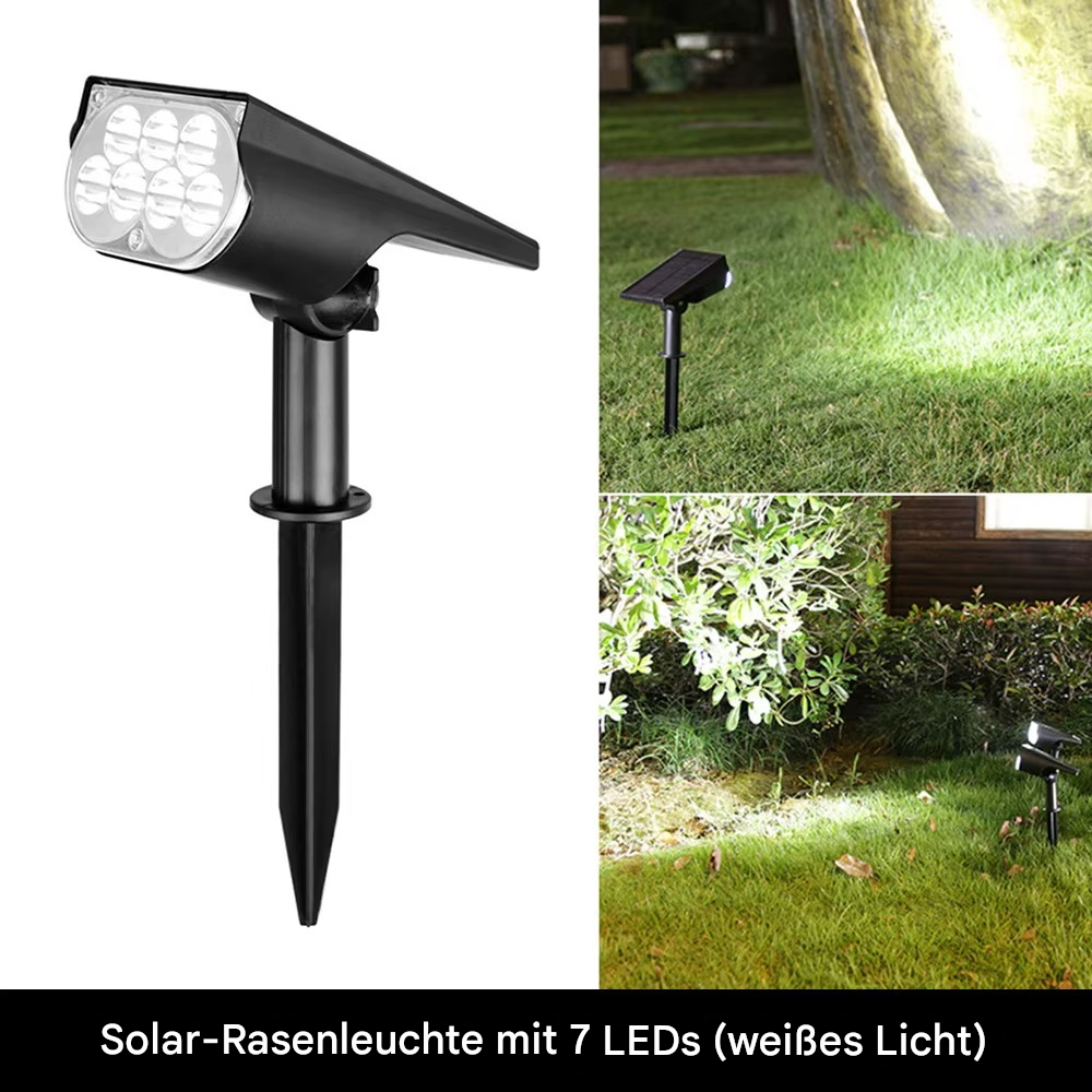 Solar LED Gartenstrahler – 150° verstellbar, wasserdicht Außenstrahler für Garten & Wegebeleuchtung