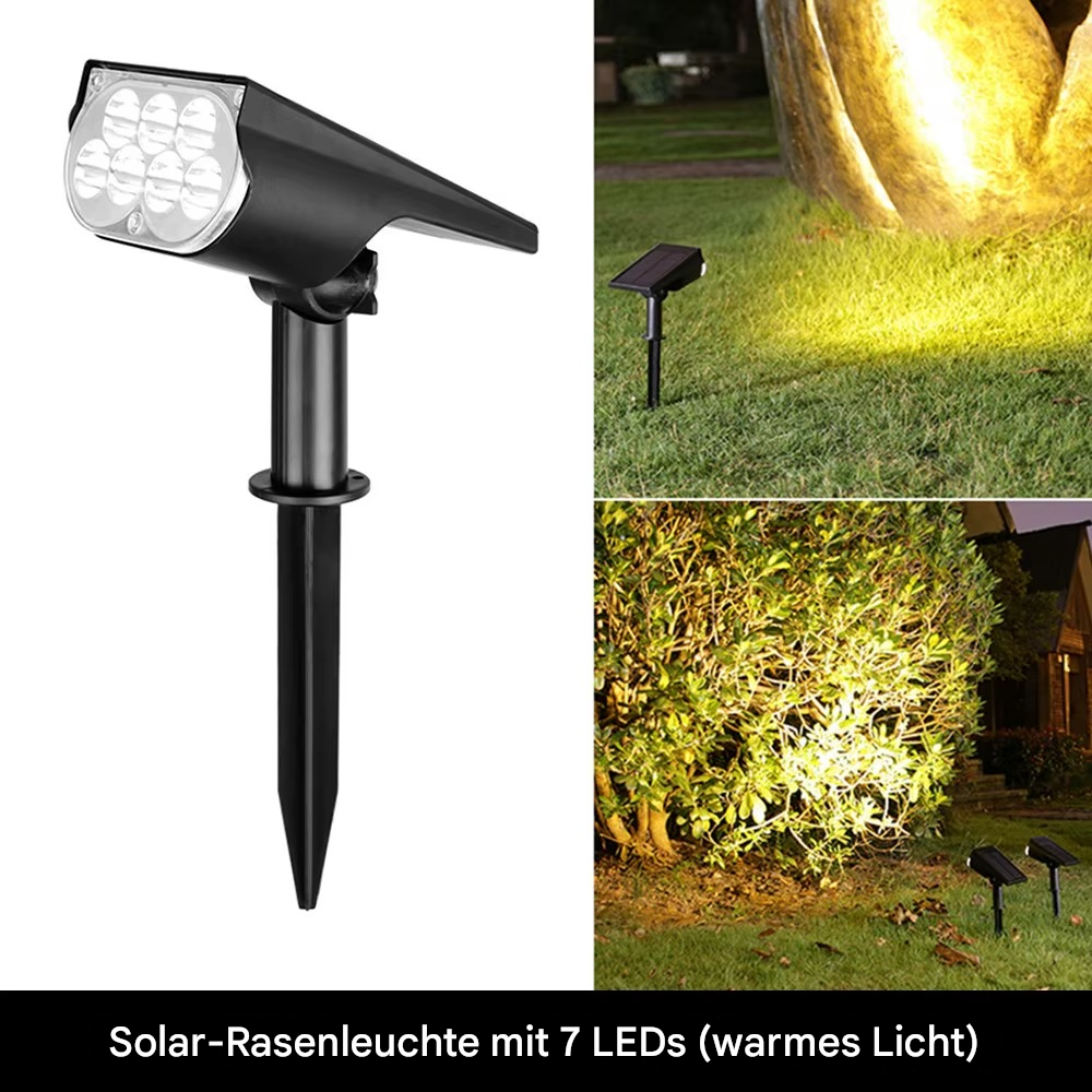 Solar LED Gartenstrahler – 150° verstellbar, wasserdicht Außenstrahler für Garten & Wegebeleuchtung