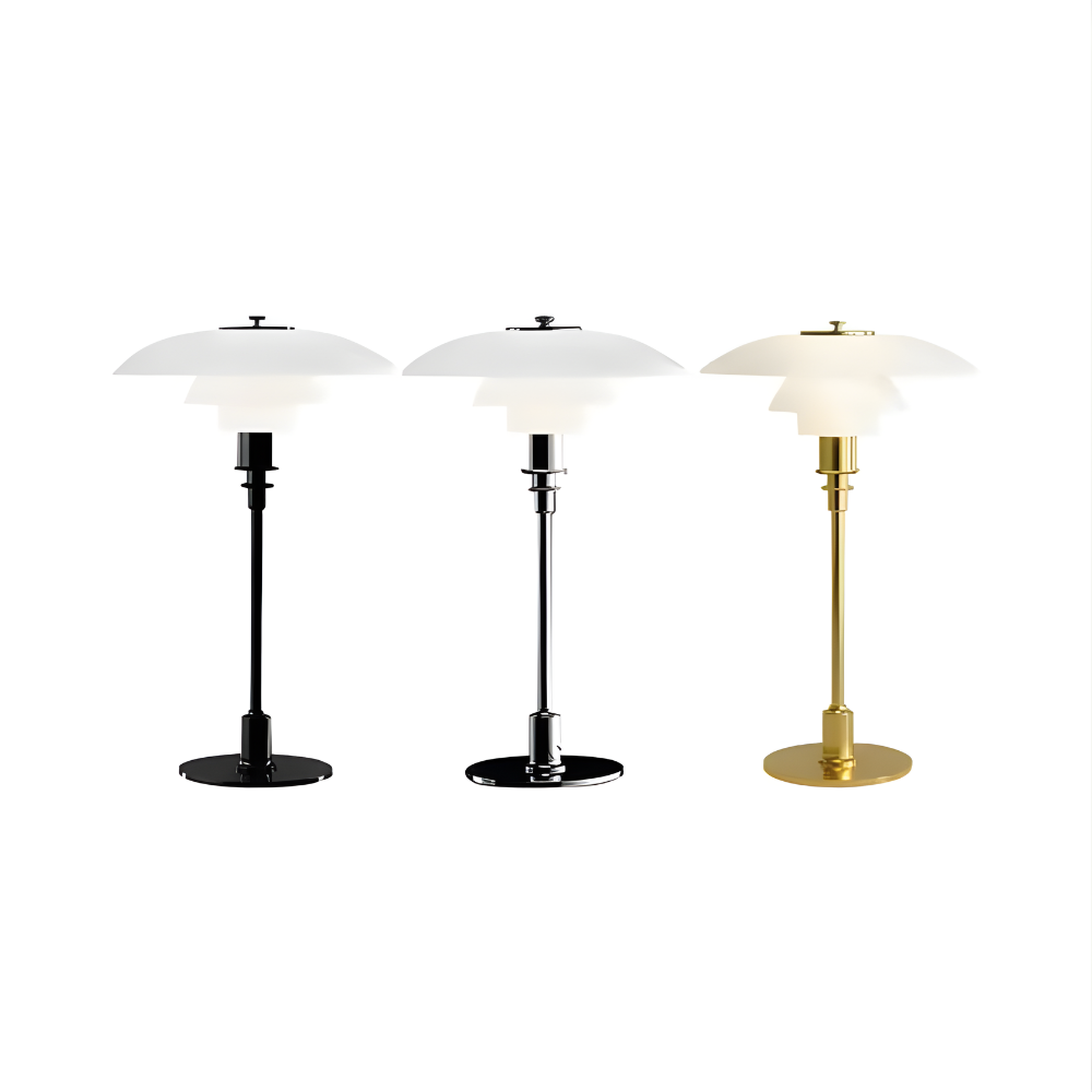 Retro Tischlampe aus Glas – Design LED Leuchte für Wohnzimmer & Schlafzimmer | Vintage Dekolampe in 4 Varianten