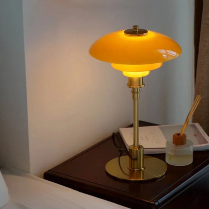 Retro Tischlampe aus Glas – Design LED Leuchte für Wohnzimmer & Schlafzimmer | Vintage Dekolampe in 4 Varianten