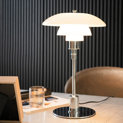 Retro Tischlampe aus Glas – Design LED Leuchte für Wohnzimmer & Schlafzimmer | Vintage Dekolampe in 4 Varianten