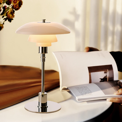 Retro Tischlampe aus Glas – Design LED Leuchte für Wohnzimmer & Schlafzimmer | Vintage Dekolampe in 4 Varianten