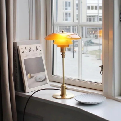 Retro Tischlampe aus Glas – Design LED Leuchte für Wohnzimmer & Schlafzimmer | Vintage Dekolampe in 4 Varianten