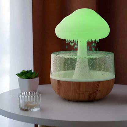 Ultraschall Aroma Diffuser mit LED-Licht & Regen-Effekt – Luftbefeuchter für Schlafzimmer & Wohnzimmer