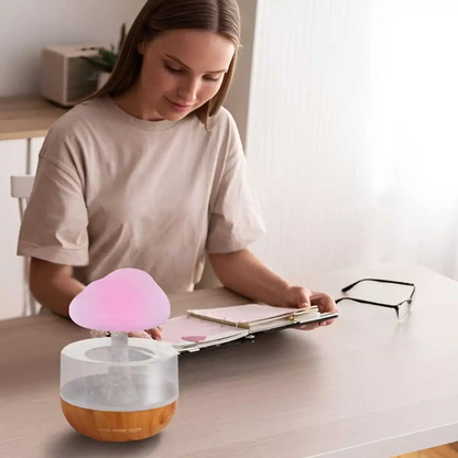 Ultraschall Aroma Diffuser mit LED-Licht & Regen-Effekt – Luftbefeuchter für Schlafzimmer & Wohnzimmer