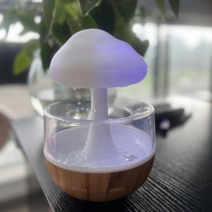 Ultraschall Aroma Diffuser mit LED-Licht & Regen-Effekt – Luftbefeuchter für Schlafzimmer & Wohnzimmer