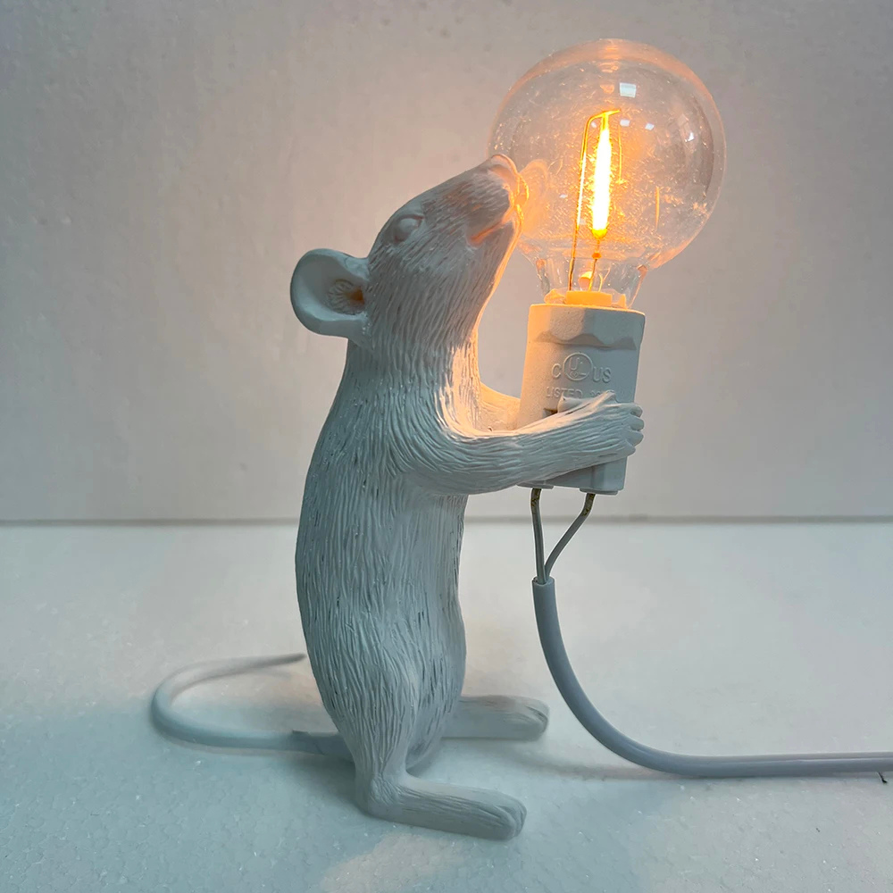 Mäuse Lampe Design – Moderne Tischlampe mit Mausfigur | Dekolampe für Wohnzimmer & Büro