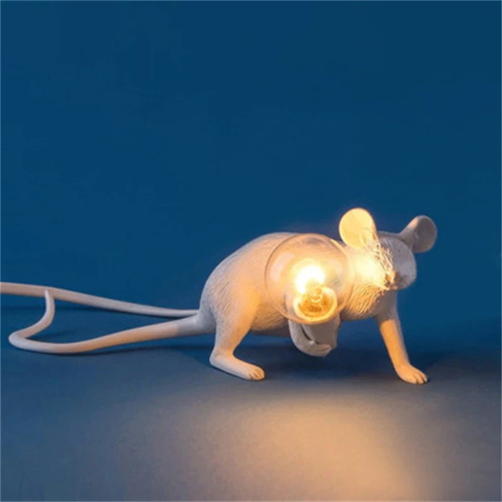 Mäuse Lampe Design – Moderne Tischlampe mit Mausfigur | Dekolampe für Wohnzimmer & Büro