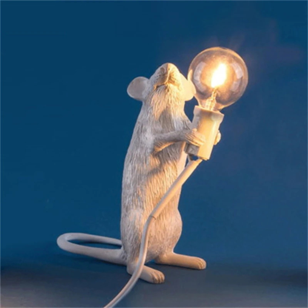 Mäuse Lampe Design – Moderne Tischlampe mit Mausfigur | Dekolampe für Wohnzimmer & Büro