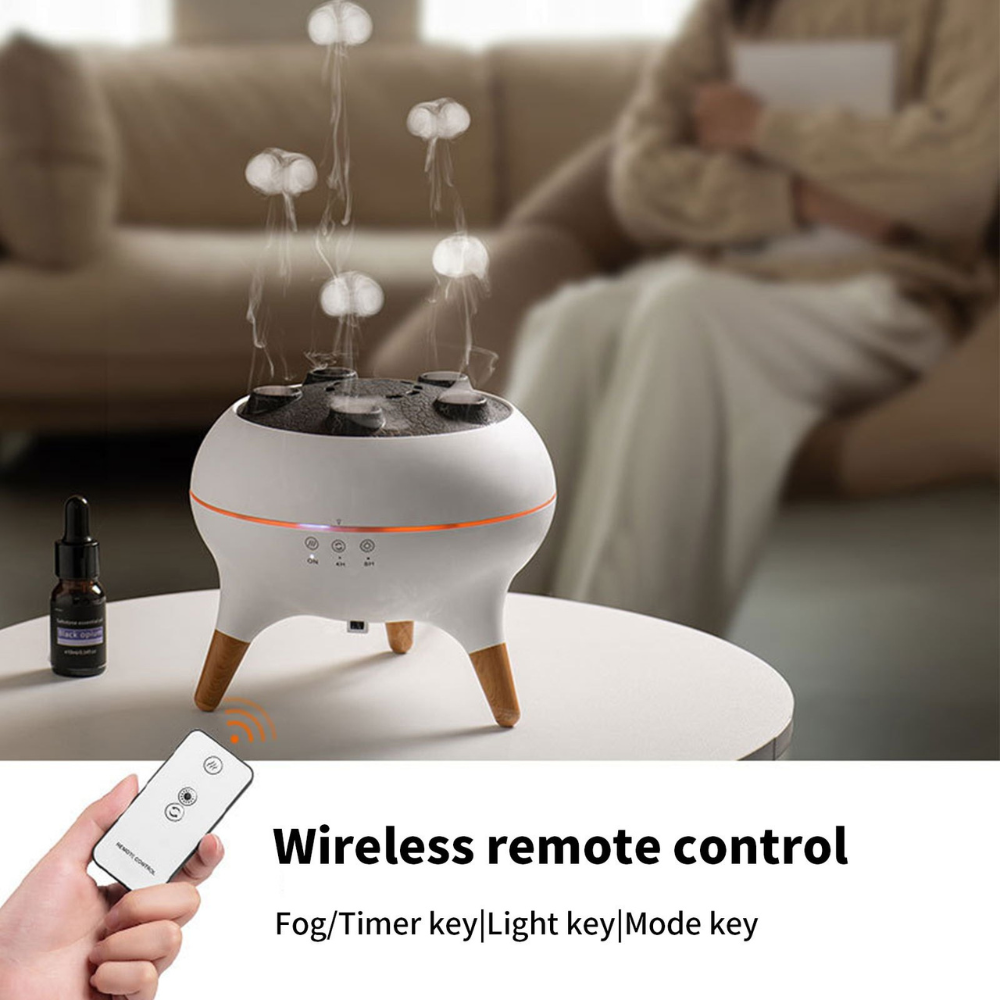 Ultraschall Aroma Diffuser mit LED & Fernbedienung – Aromatherapie Luftbefeuchter für Schlafzimmer & Wohnzimmer