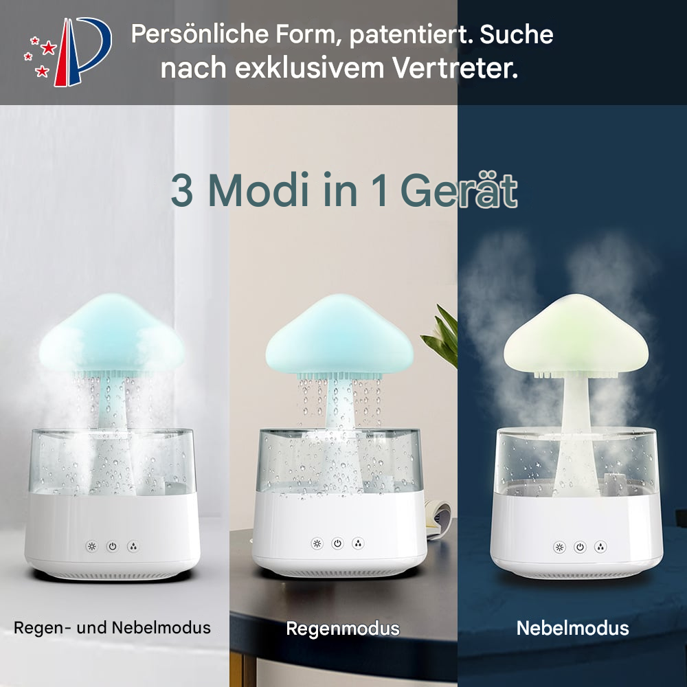 LED Luftbefeuchter & Aroma Diffuser – Leiser Ultraschall Raumbefeuchter mit Ambientelicht für Schlafzimmer & Wohnzimmer
